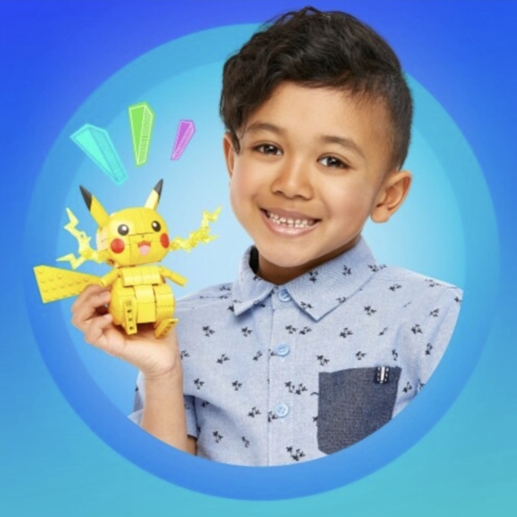 Pokemon Pikachu Mega Construx Building Toy Poseable 211 Pieces Articulated NEW - Picture 7 of 7